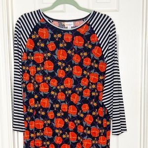 Striped & Floral Randy Baseball T